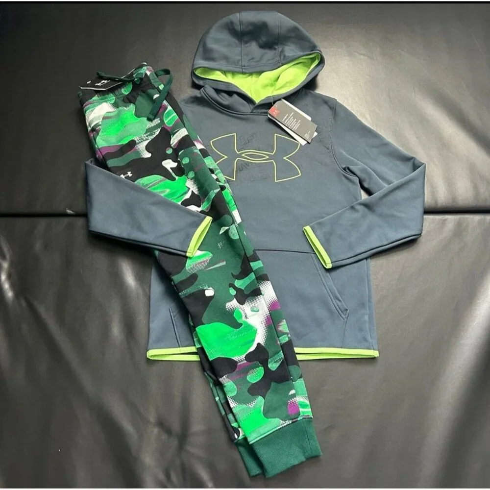 NWT Under Armour Hoodie & Jogger Set Boys Youth Size Medium